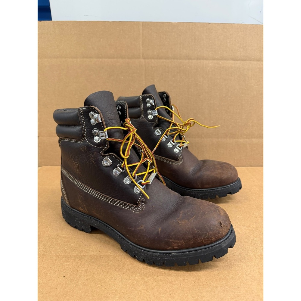 Timberland 6-Inch Waterproof Leather 640 Below Boots Dark Brown Men's Size 10 US